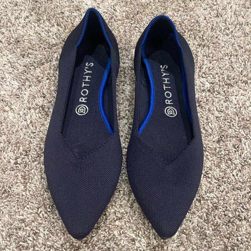 Rothy’s The Point Navy Women’s Size 10.5 - Picture 2 of 9